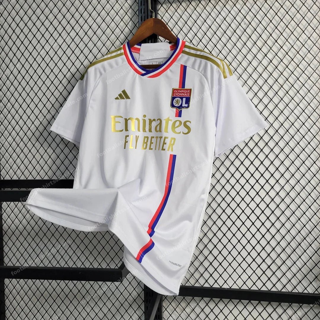 2023/2024 Lyon Home Football Shirt - Detail 2