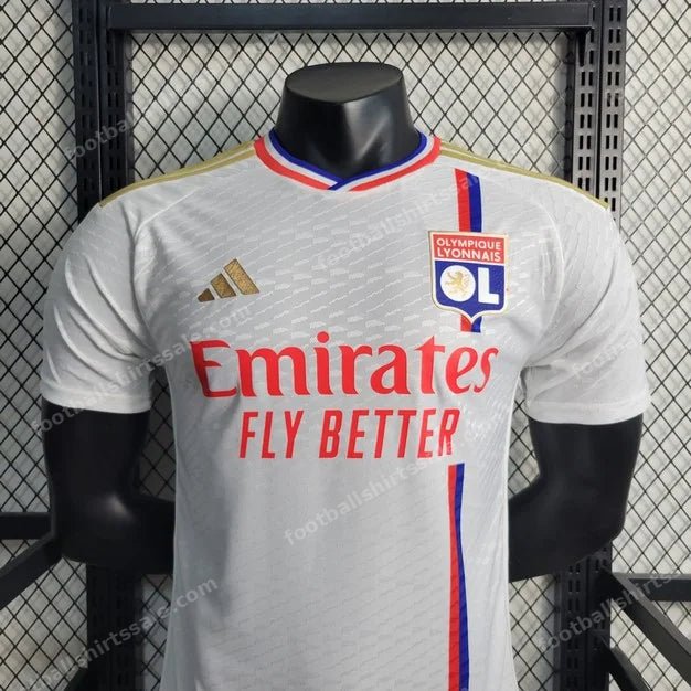2023/2024 Lyon Home Football Shirt – Player Version - Detail 2