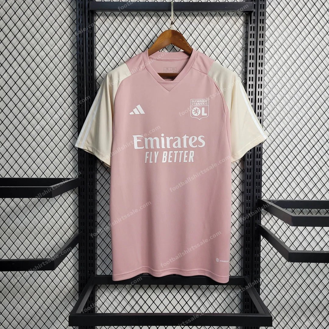 2023/2024 Lyon Training Wear Pink Football Shirt