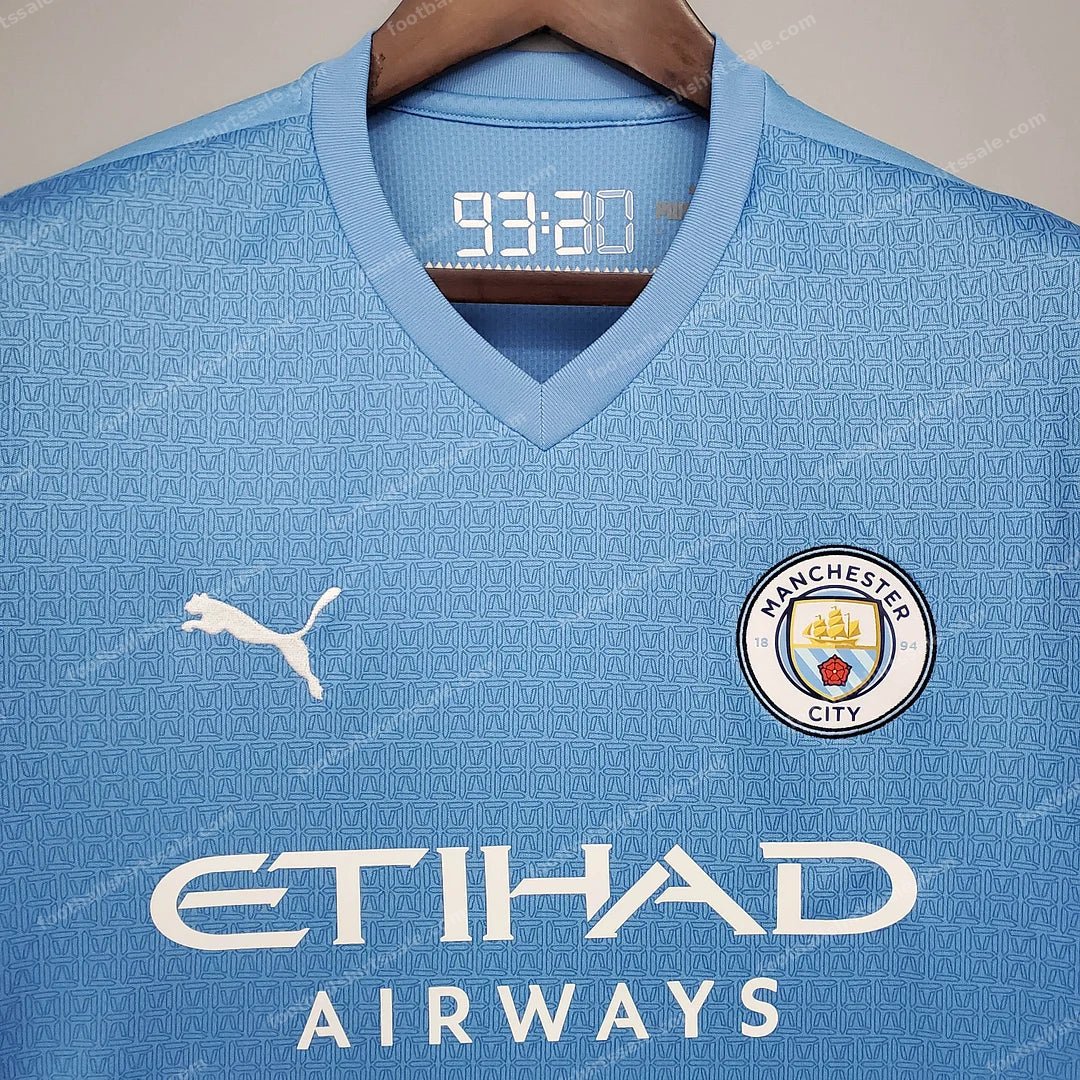 Manchester City Football Shirt 2021/2022 Retro 1:1 Thai Quality Home - Detail 3