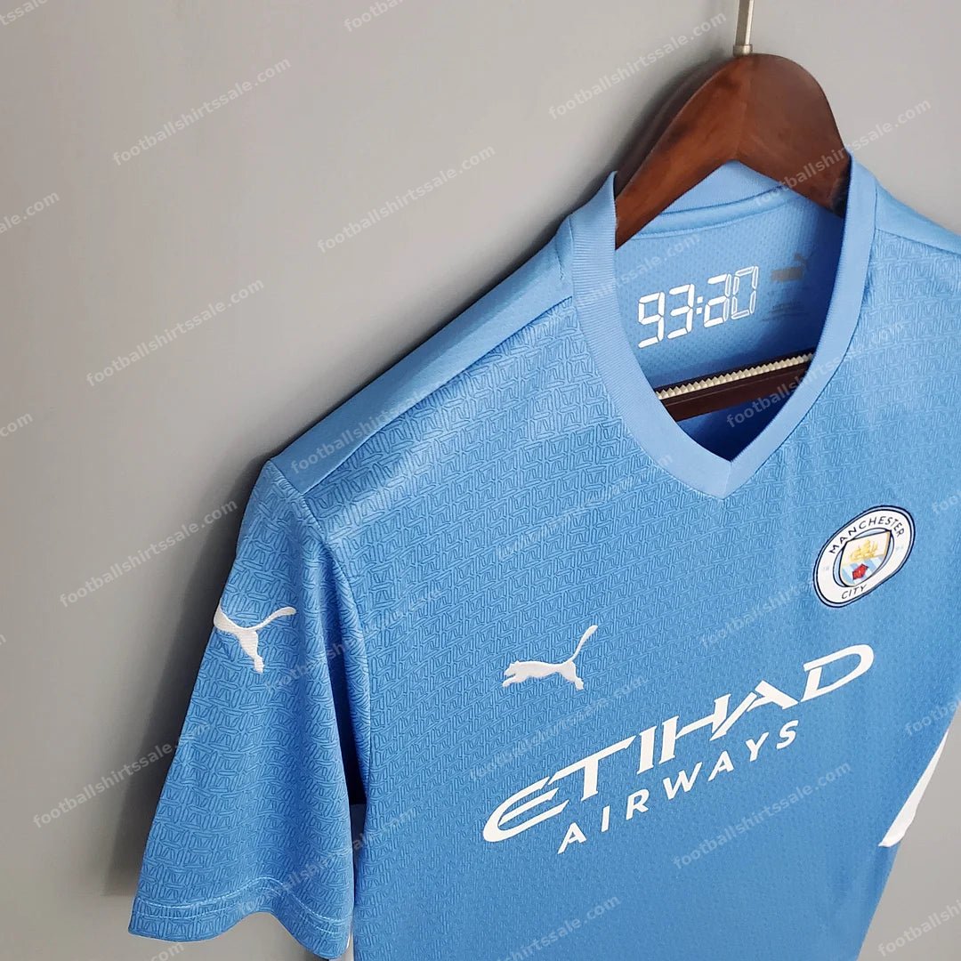 Manchester City Football Shirt 2021/2022 Retro 1:1 Thai Quality Home - Detail 4