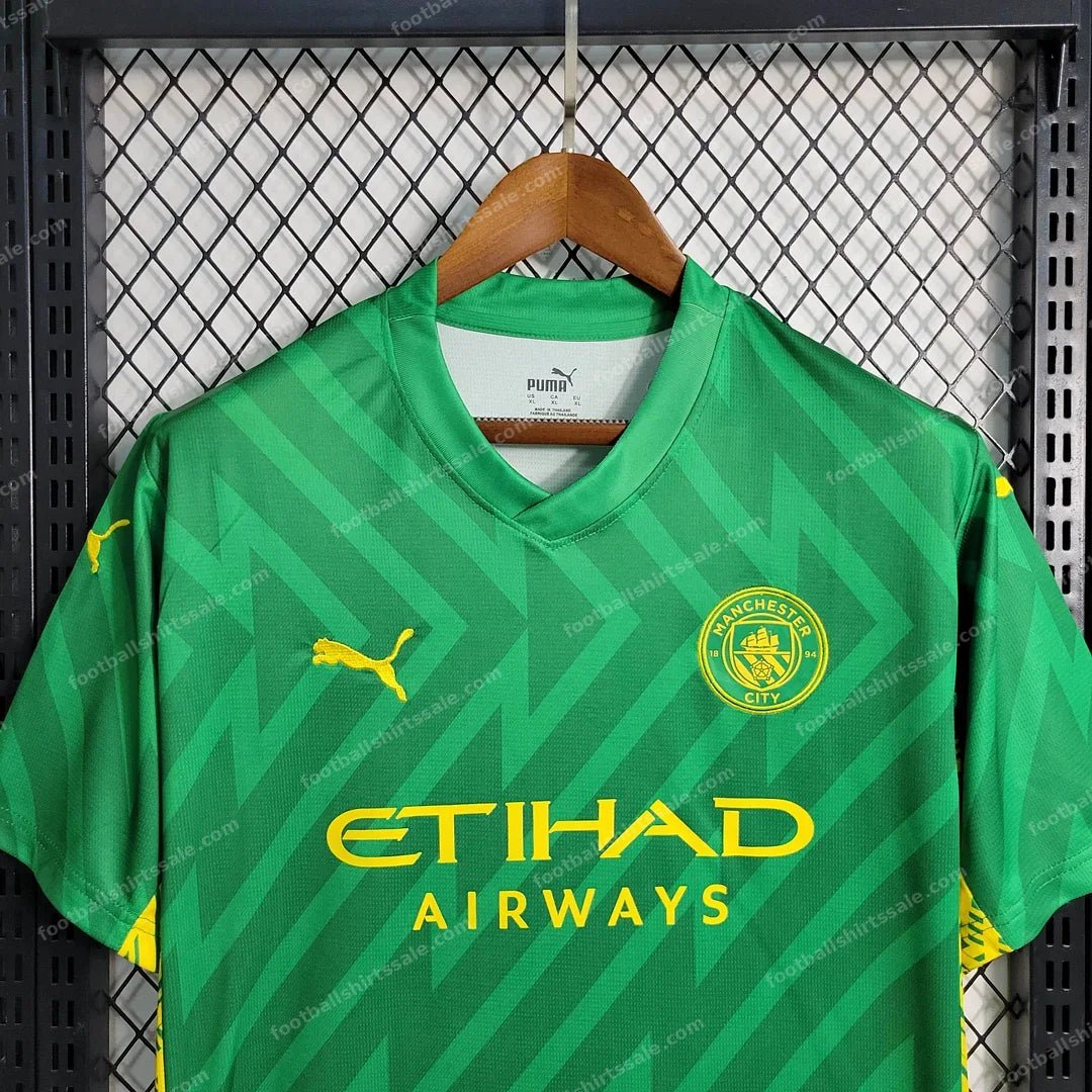2023/2024 Manchester City Goalkeeper Green Football Shirt 1:1 Thai Quality - Detail 3
