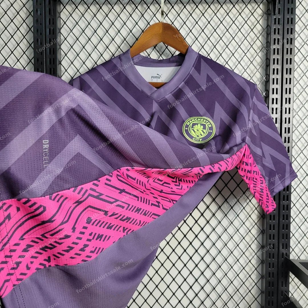 2023/2024 Manchester City Goalkeeper Purple Football Shirt 1:1 Thai Quality - Detail 4