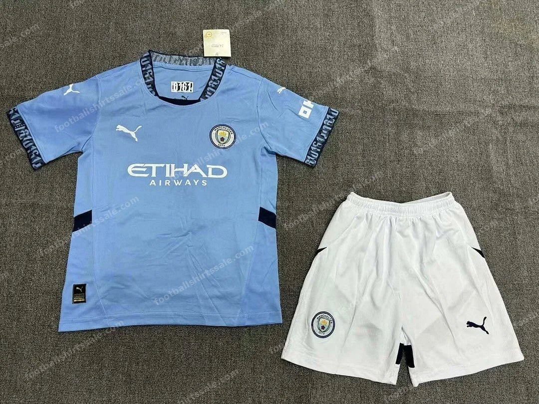 2024/2025 Manchester City Home Football Shirt 1:1 Thai Quality Kids Size
