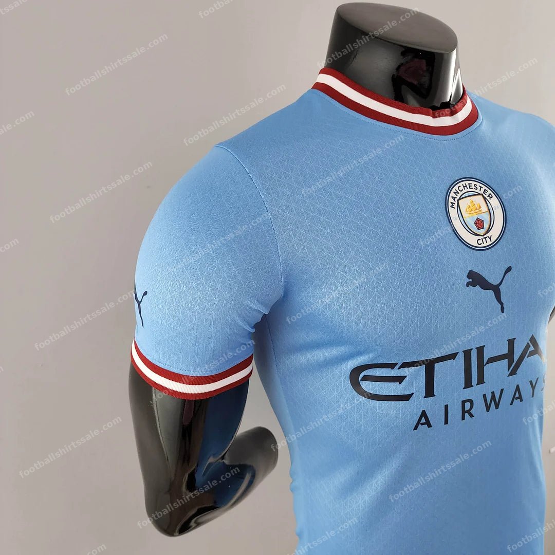 2022/2023 Manchester City Home Football Shirt 1:1 Thai Quality – Player Version - Detail 4