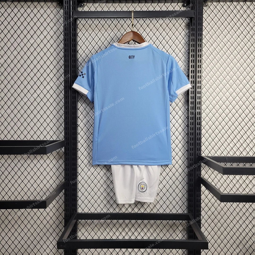 2025/2026 Manchester City Home Football Shirt Kids Size - Detail 1