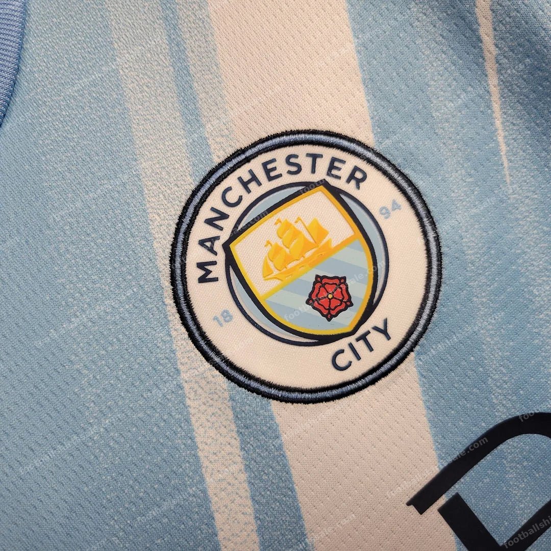 2025/2026 Manchester City Home Football Shirt Kids Size - Detail 3