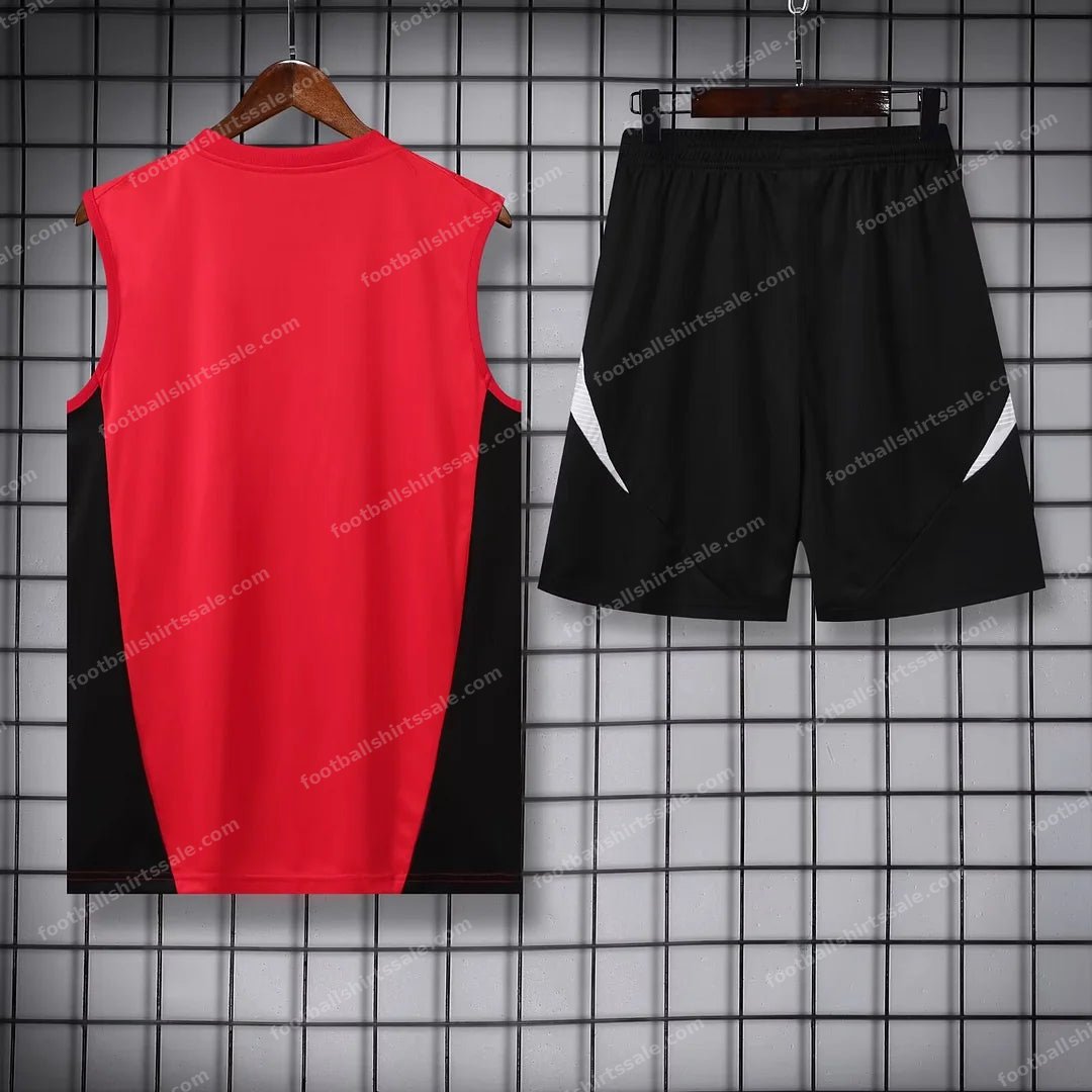 2024/2025 Manchester United pre-match training Red Jersey+Shorts 1:1 Thai Quality - Detail 1