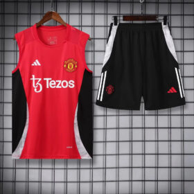 2024/2025 Manchester United pre-match training Red Jersey+Shorts 1:1 Thai Quality