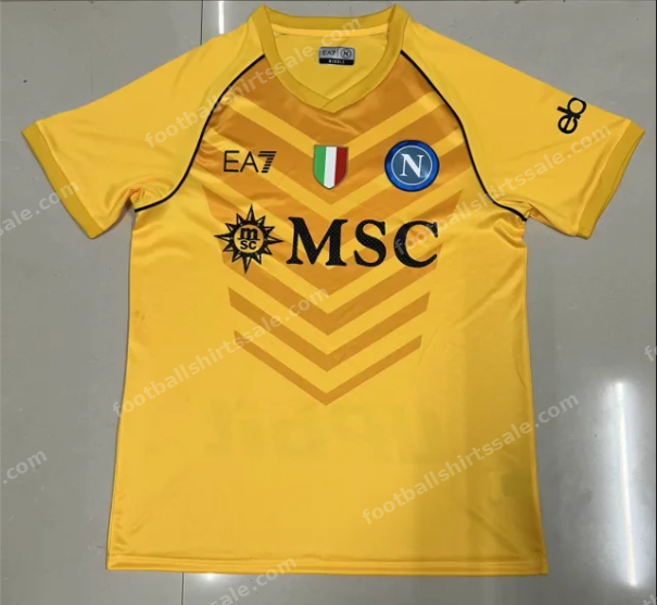 2023/2024 Napoli Goalkeeper Yellow Soccer Jersey 1:1 Thai Quality