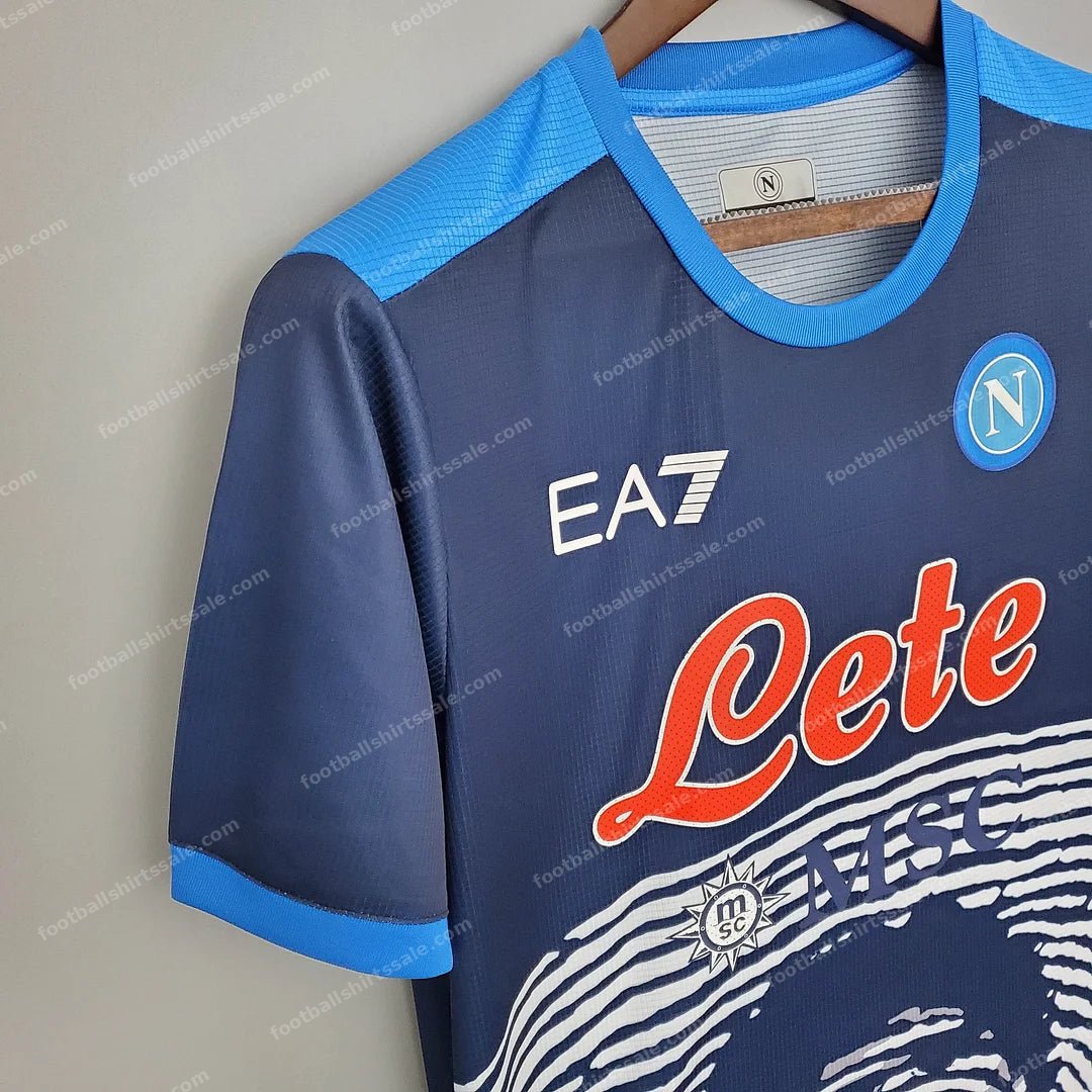 Napoli Soccer Commemorative Edition Blue Jersey 2021/2022 Retro 1:1 Thai Quality - Detail 2