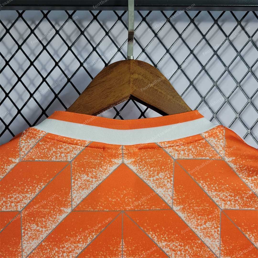 1988 Netherland Retro Home Football Jersey - Detail 4