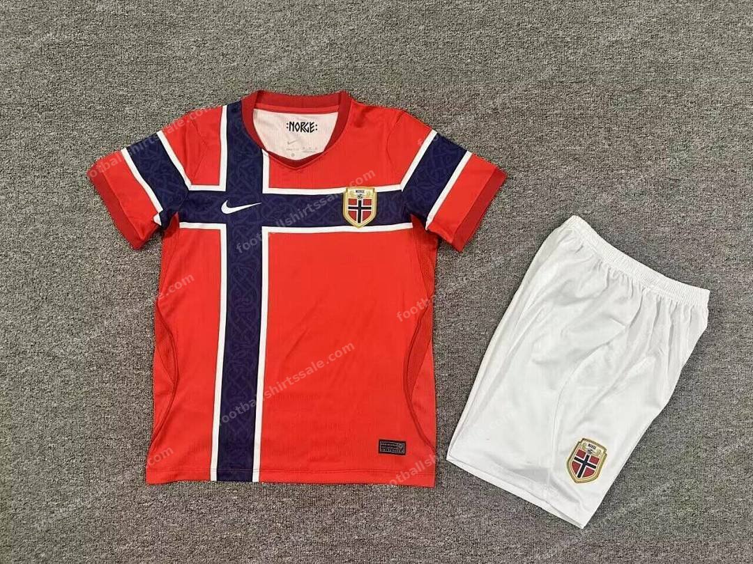 2026 Norway Home World Cup Football Shirt Kids Size