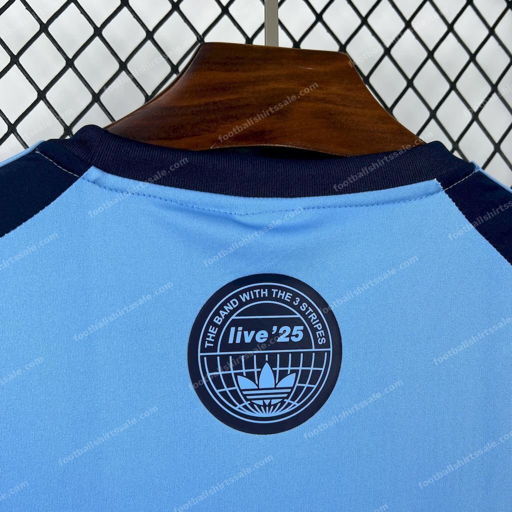 2025/26 Oasis Adidas Blue Shirt Football - Detail 3