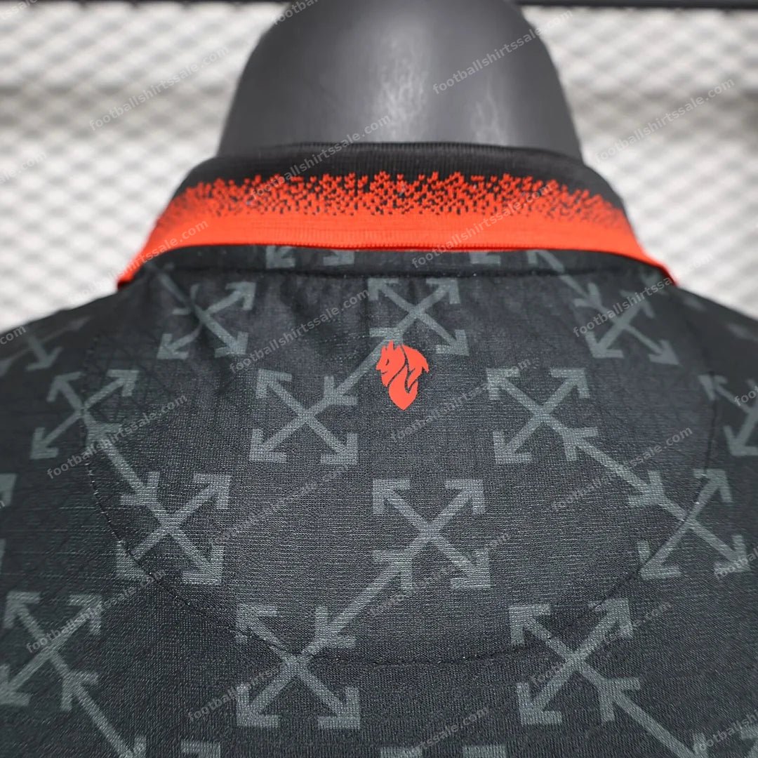 2024/2025 Player Version AC Milan x OFF-WHITE Football Shirt - Detail 10