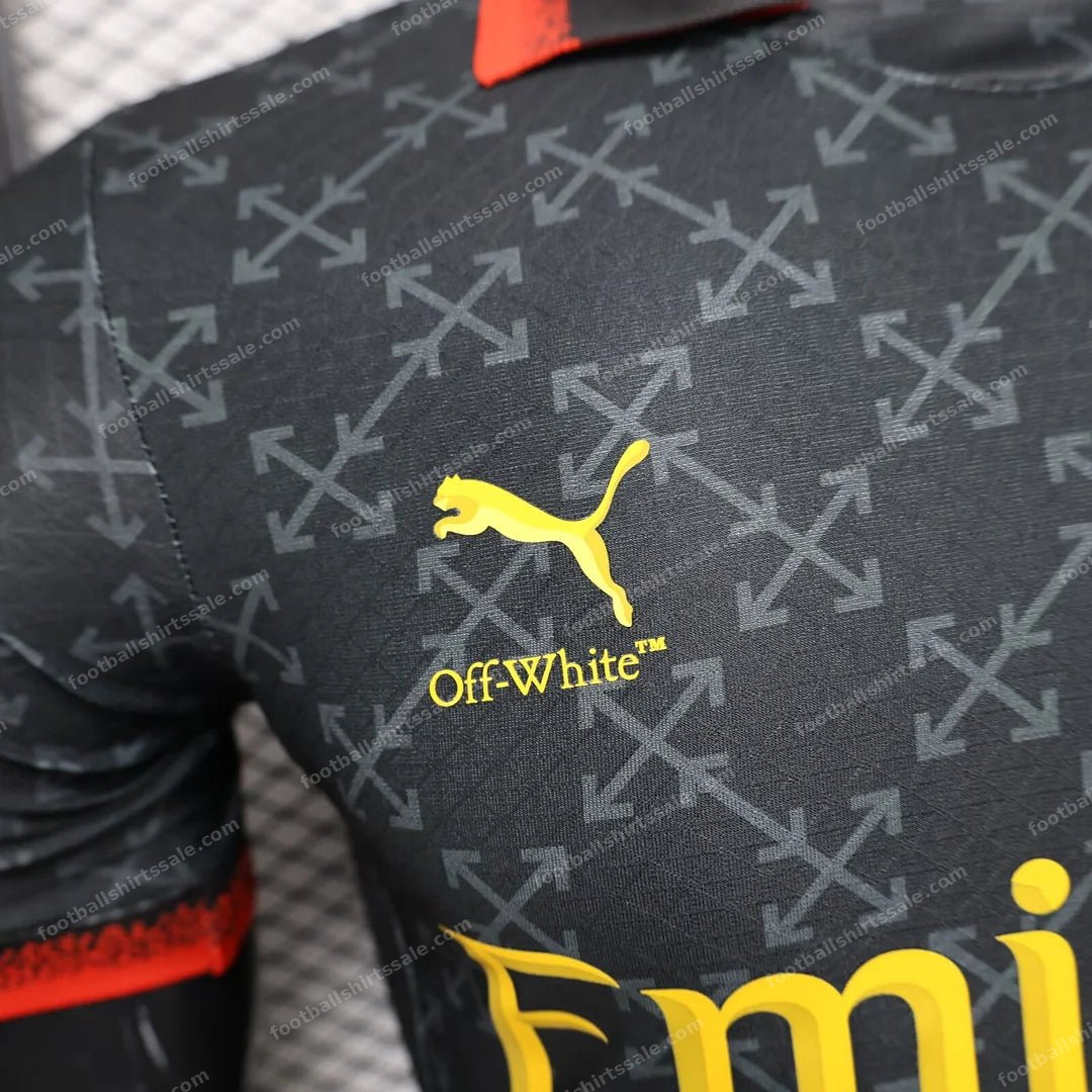 2024/2025 Player Version AC Milan x OFF-WHITE Football Shirt - Detail 2