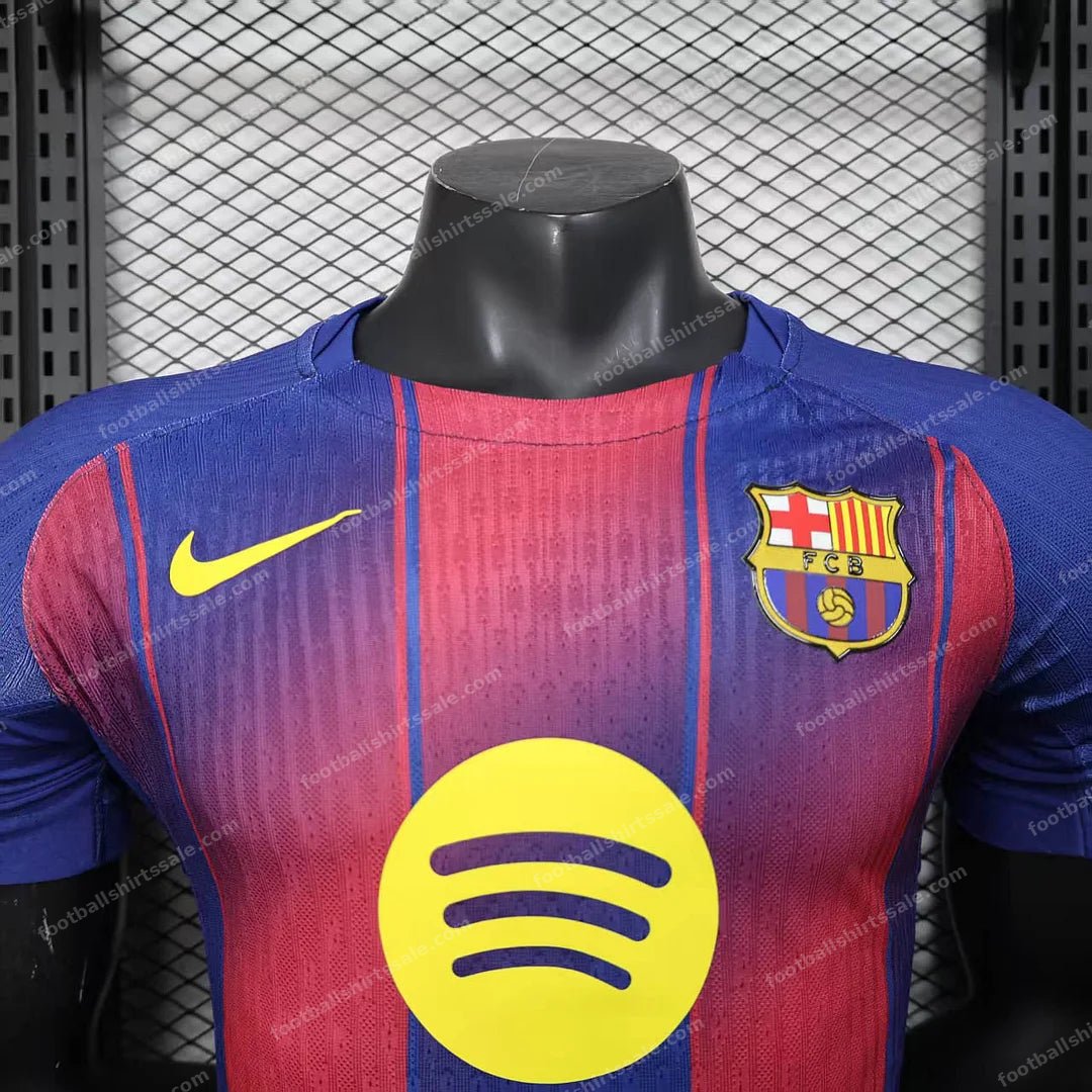 2025/2026 Player Version Barcelona Home Football Shirt - Detail 2