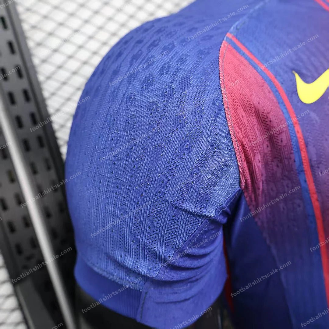 2025/2026 Player Version Barcelona Home Football Shirt - Detail 5