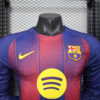 2025/2026 Player Version Long Sleeve Barcelona Home Football Shirt - Detail 2