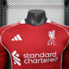 2025/2026 Player Version Long Sleeve Liverpool Home Football Shirt - Detail 2