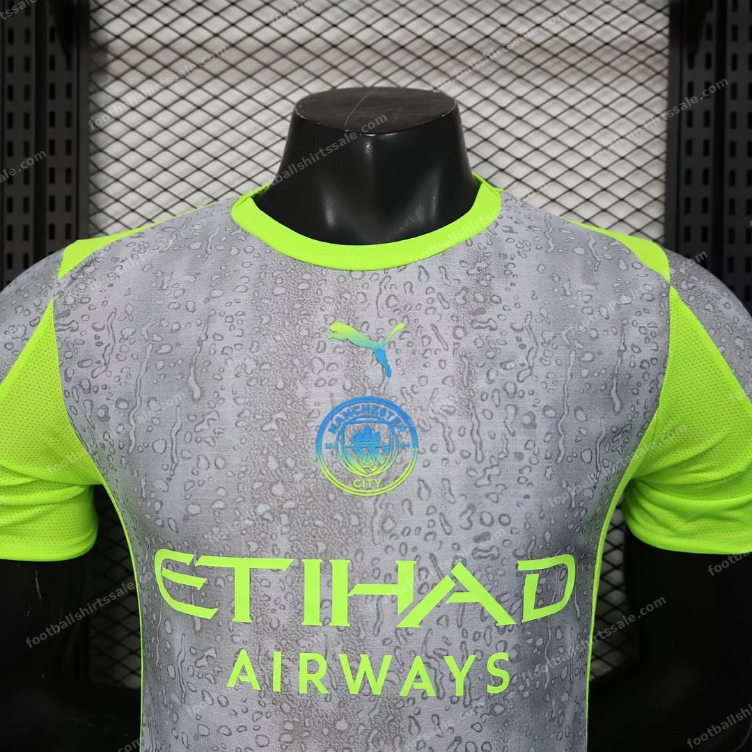 2025/2026 Player Version Manchester City Third Away Football Shirt - Detail 2