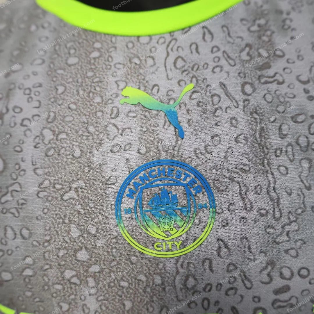 2025/2026 Player Version Manchester City Third Away Football Shirt - Detail 3