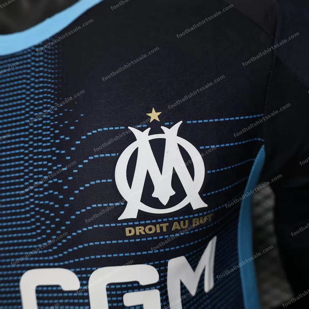 2025/2026 Player Version Olympique Marseille Away Football Shirt - Detail 4