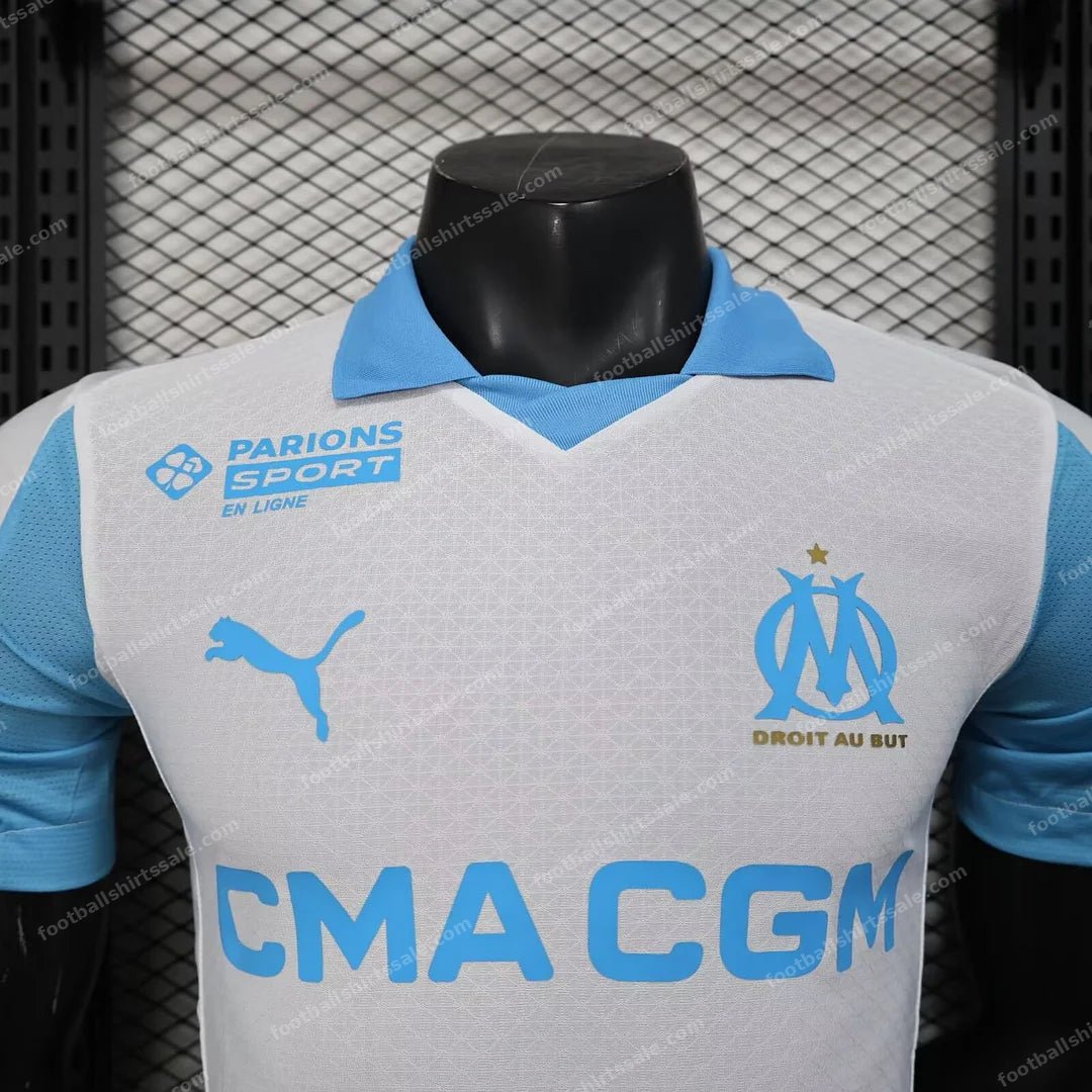 2025/2026 Player Version Olympique Marseille Home Football Shirt - Detail 2