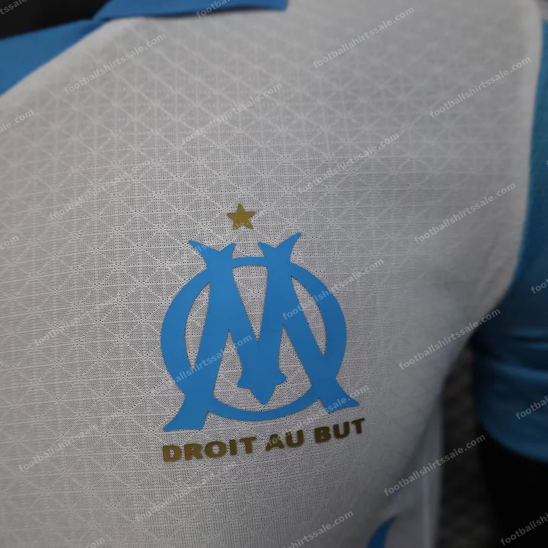 2025/2026 Player Version Olympique Marseille Home Football Shirt - Detail 4