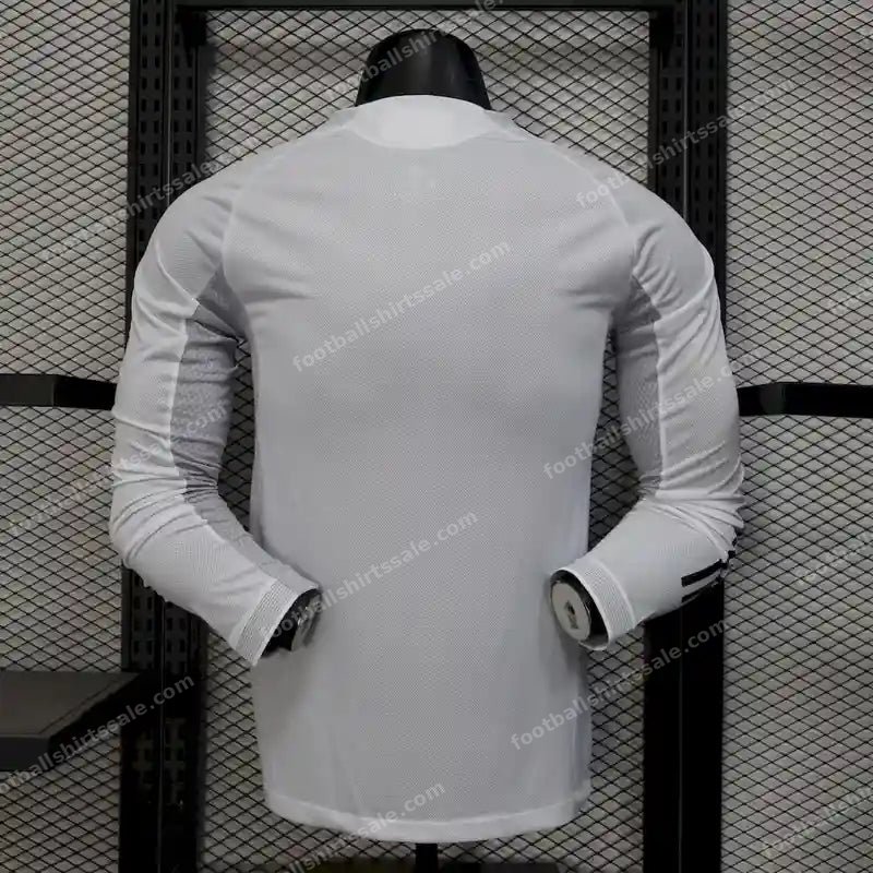 2025/2026 Player Version Real Madrid Home Long Sleeves Football Shirt - Detail 1