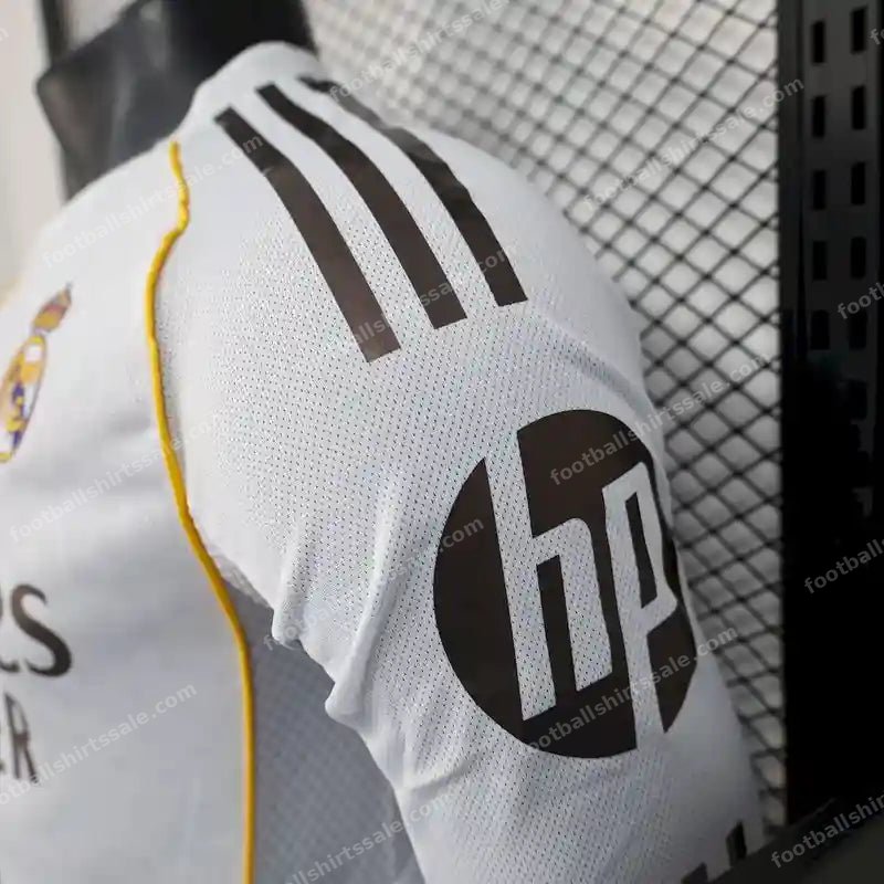2025/2026 Player Version Real Madrid Home Long Sleeves Football Shirt - Detail 4