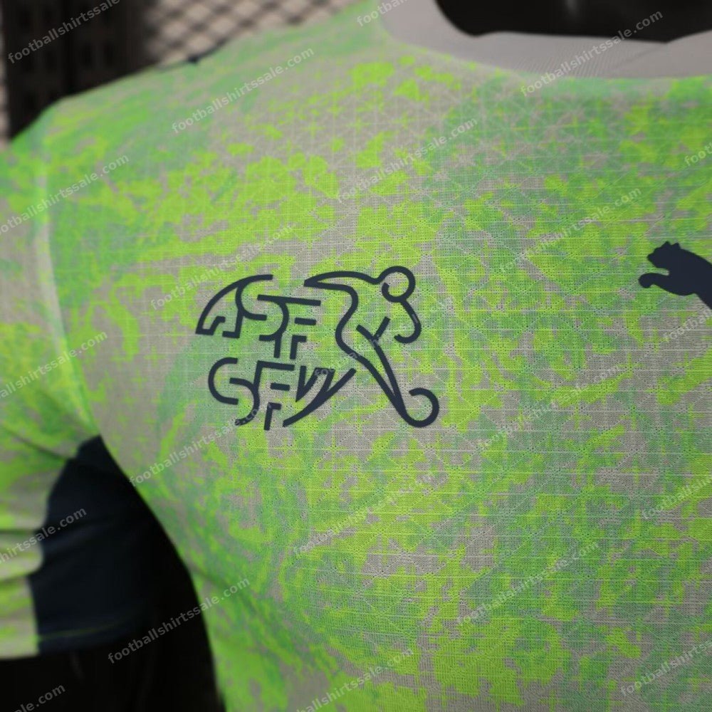 2026 Player Version Switzerland Away Green Jersey - Detail 2