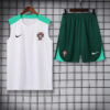 2024 Portugal Pre-match Training White Jersey+Shorts 1:1 Thai Quality
