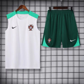 2024 Portugal Pre-match Training White Jersey+Shorts 1:1 Thai Quality