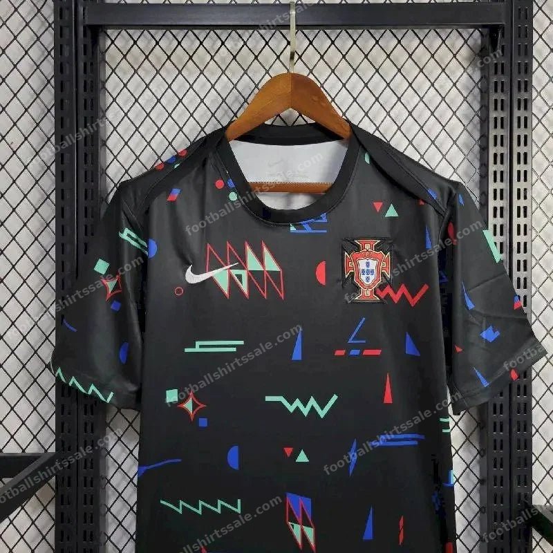 2024 Portugal Training Wear Black Football Shirt 1:1 Thai Quality - Detail 3