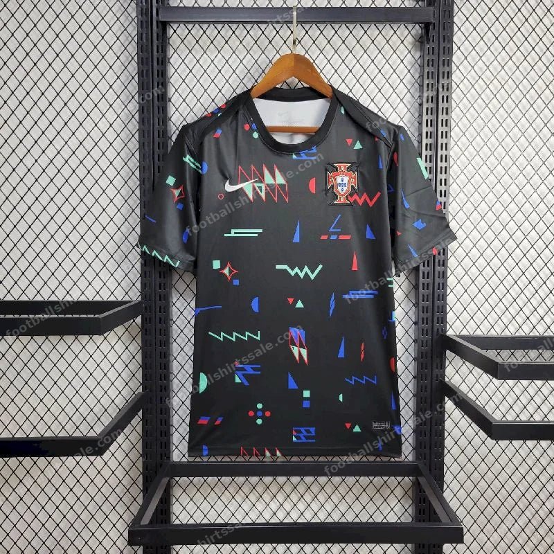 2024 Portugal Training Wear Black Football Shirt 1:1 Thai Quality