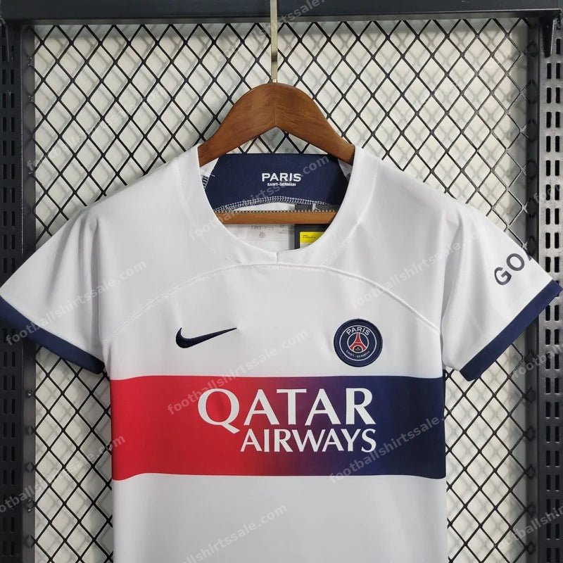 2023/2024 Psg Paris Saint-Germain Away Foowaytball Shirt 1:1 Thai Quality Kids Size - Detail 1