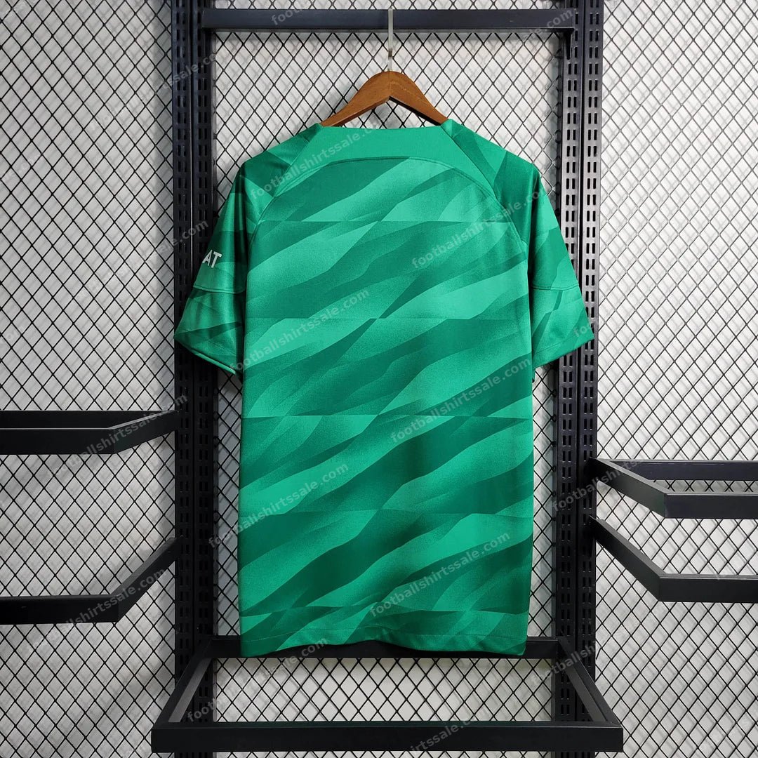 2023/2024 Psg Paris Saint-Germain Goalkeeper Green Football Shirt - Detail 1