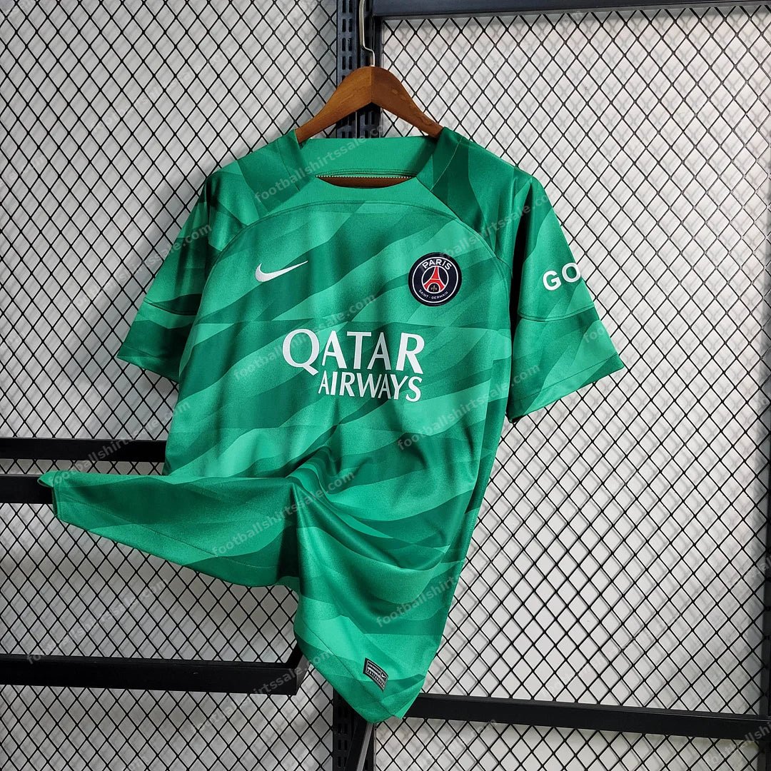 2023/2024 Psg Paris Saint-Germain Goalkeeper Green Football Shirt - Detail 2