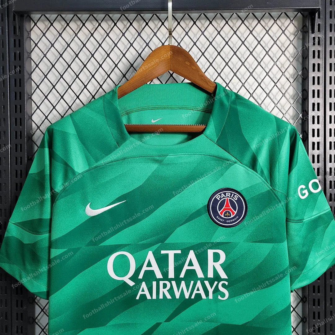 2023/2024 Psg Paris Saint-Germain Goalkeeper Green Football Shirt - Detail 3
