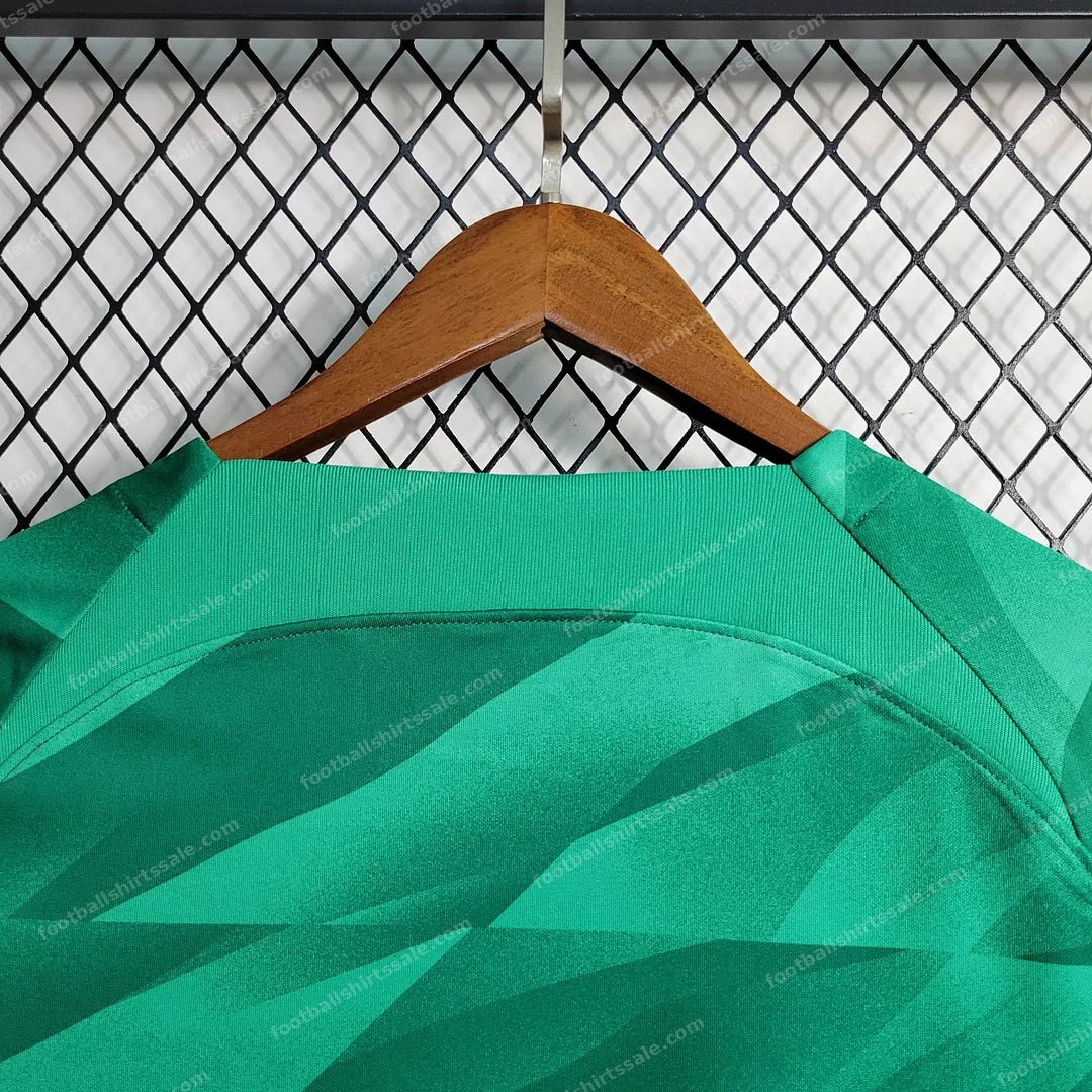 2023/2024 Psg Paris Saint-Germain Goalkeeper Green Football Shirt - Detail 4