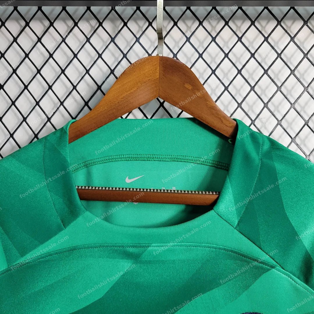 2023/2024 Psg Paris Saint-Germain Goalkeeper Green Football Shirt - Detail 6