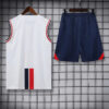 2023/2024 Psg Paris Saint-Germain pre-match training White Jersey+Shorts 1:1 Thai Quality - Detail 1
