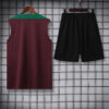 2024/2025 Psg Paris Saint-Germain pre-match training Wine Red Jersey+Shorts 1:1 Thai Quality - Detail 1