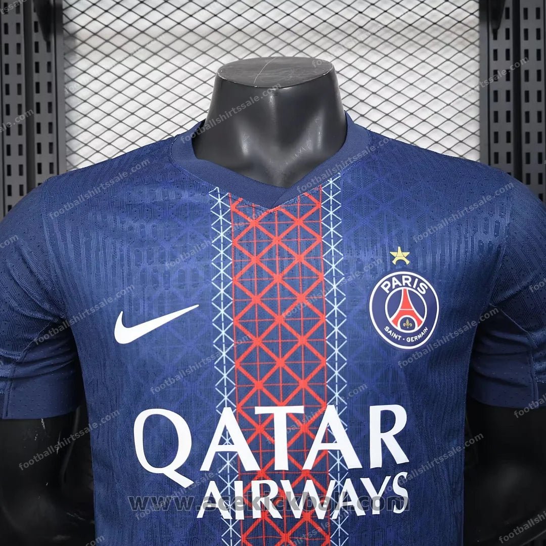 2025/2026 PSG Player Version Paris Saint-Germain Home Champions League Edition Football Shirt - Detail 2