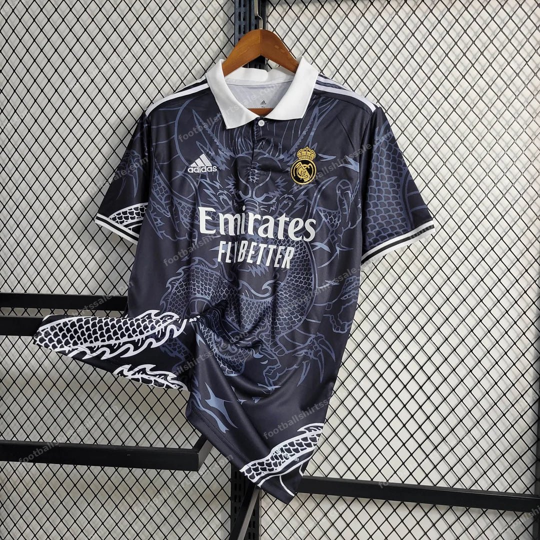 2023/2024 Real Madrid Chinese Dragon Black Football Shirt - Detail 2