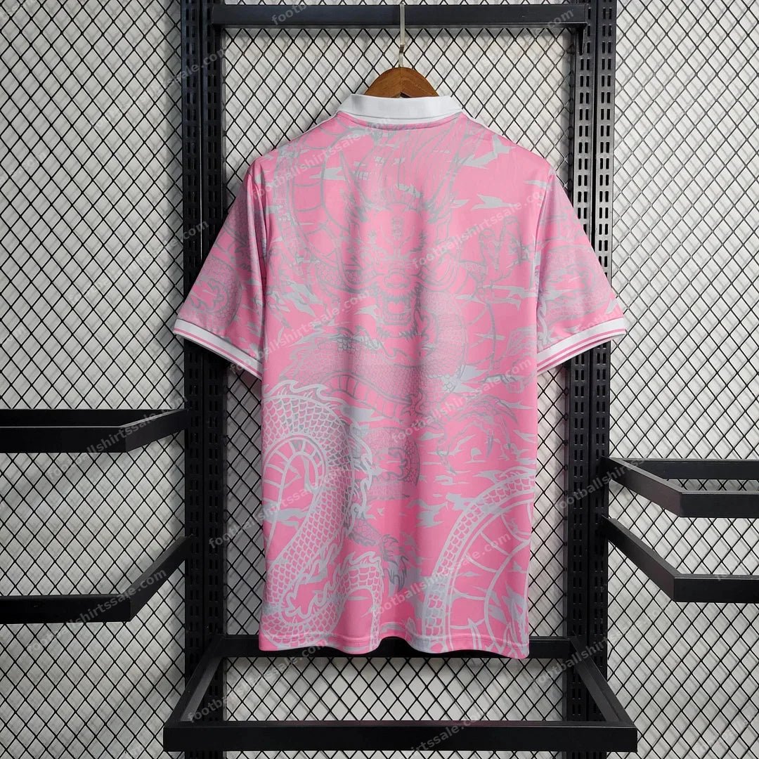 2023/2024 Real Madrid Chinese Dragon Pink Football Shirt - Detail 1