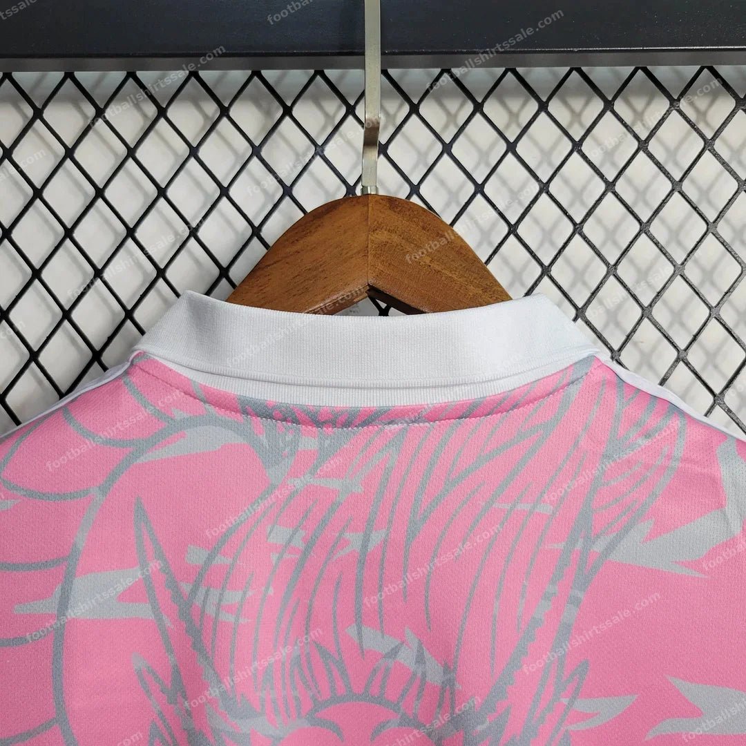 2023/2024 Real Madrid Chinese Dragon Pink Football Shirt - Detail 5