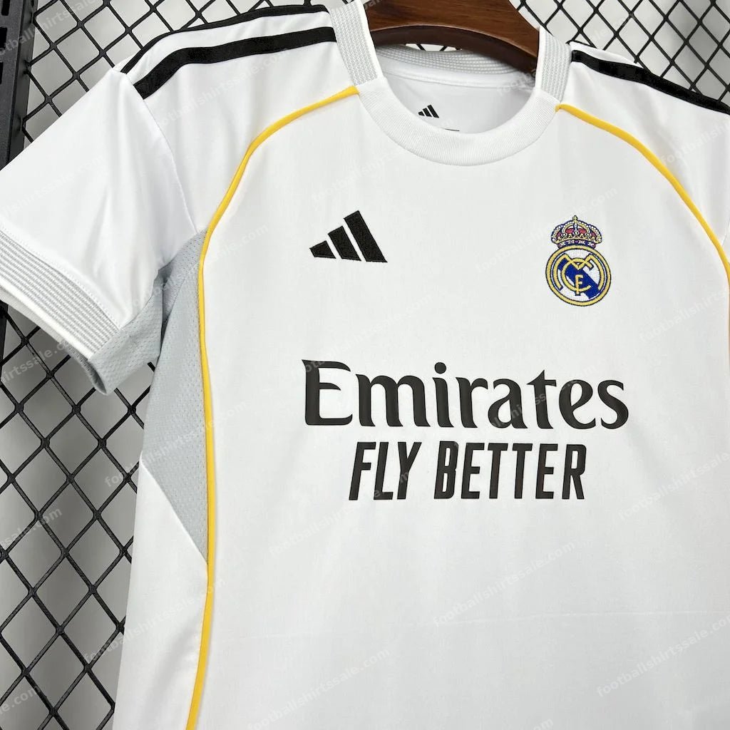 2025/2026 Real Madrid Home Football Shirt Kids Size - Detail 2