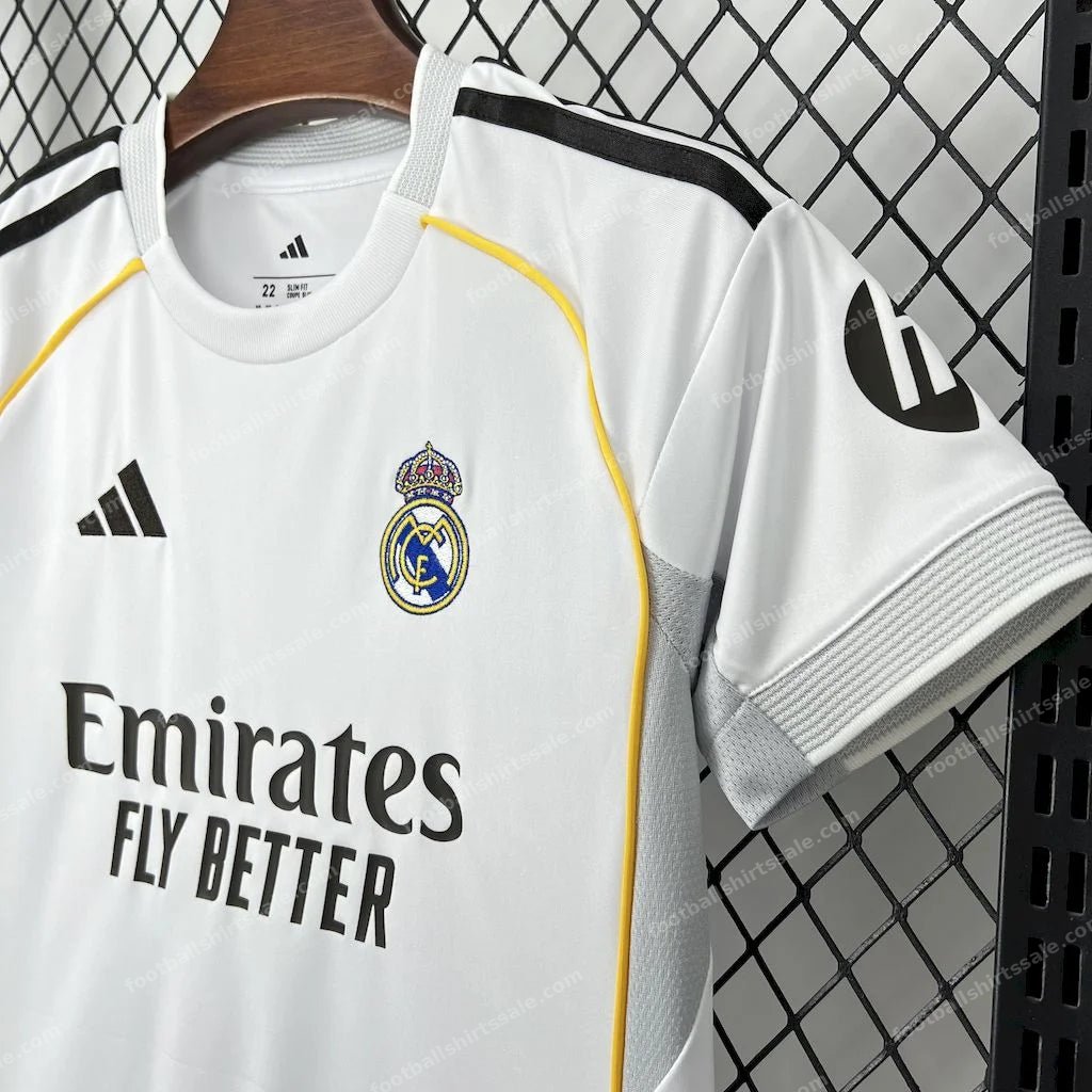2025/2026 Real Madrid Home Football Shirt Kids Size - Detail 4